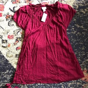 Motherhood maternity berry tunic top